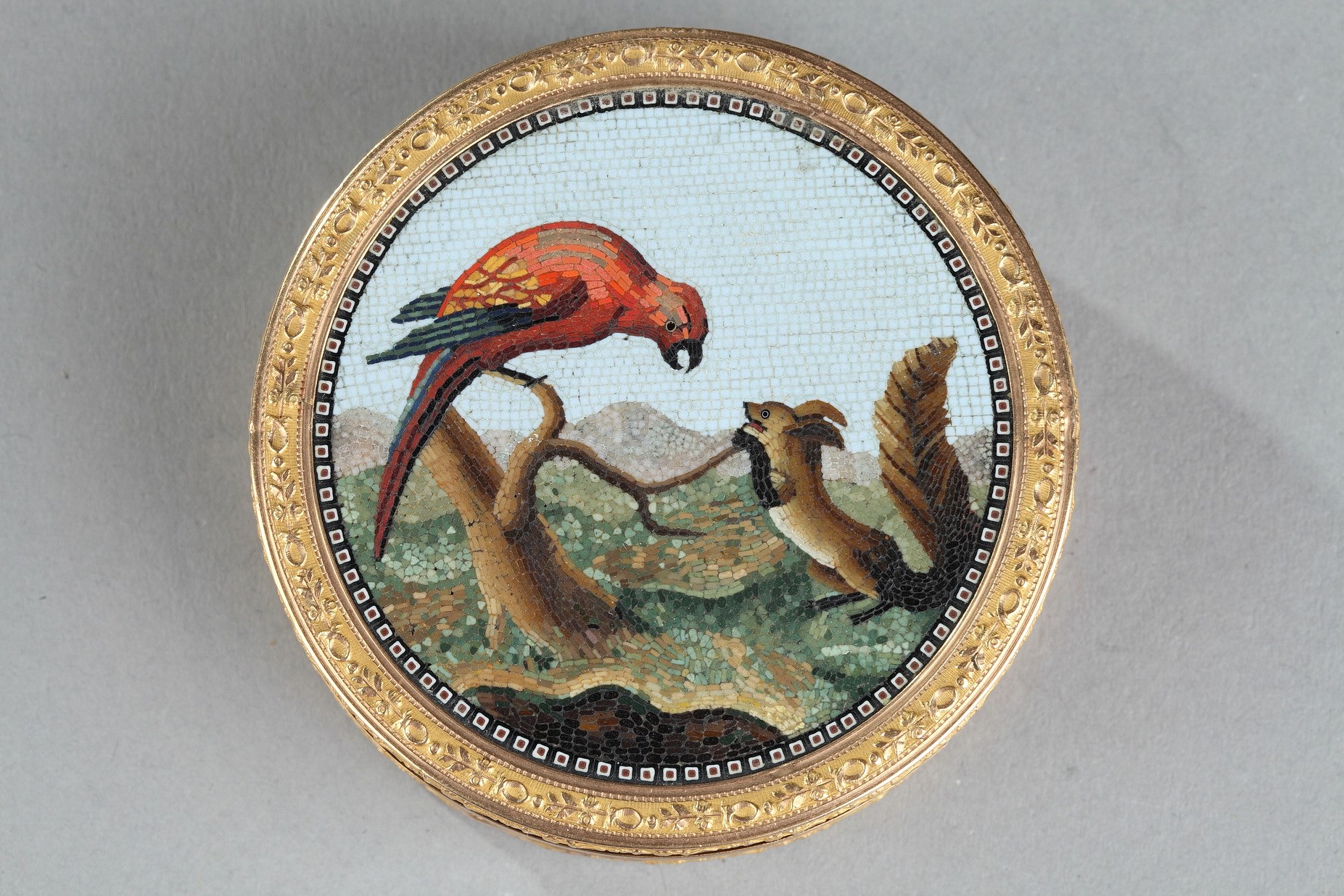 Late 18th century candy box with micromosaic